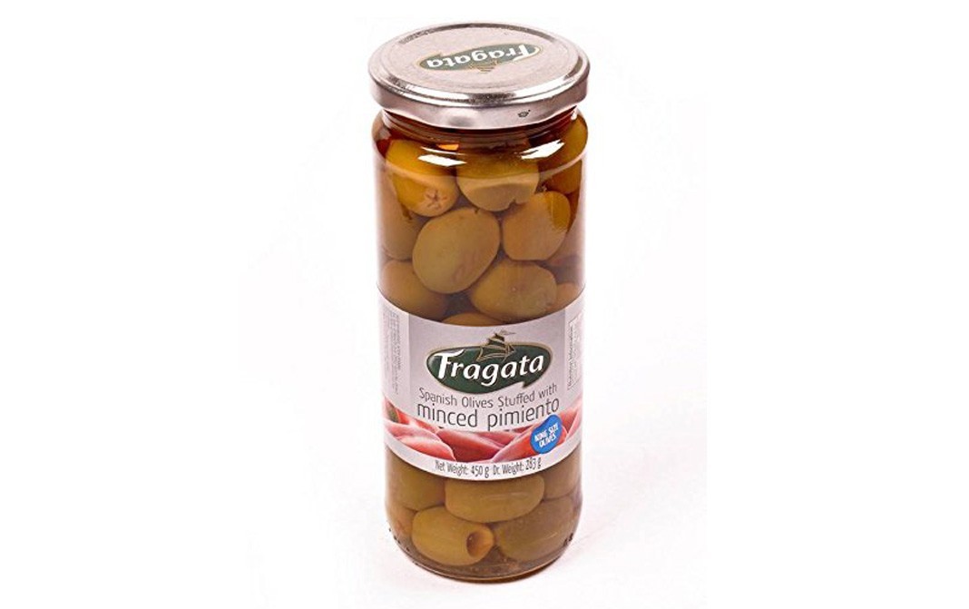 Fragata Spanish Olives Stuffed Minced Pimiento   Glass Jar  450 grams